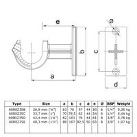 Doos Leuningdrager met inleg-B / 26,9 mm (60 stuks)